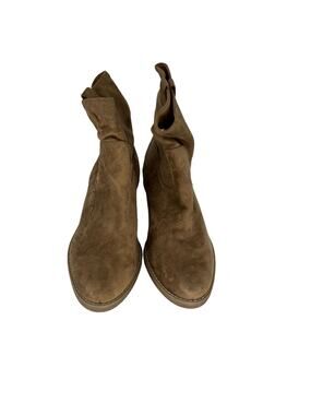 Dolcetta Brown Faux Suede sloucy Ankle Booties Boots Women's Size 9.5